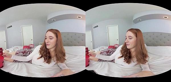  VRHUSH Redhead Scarlett Snow rides a big dick in VR